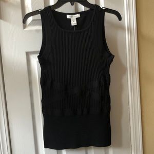 NWT Black Sleeveless sweater knit top